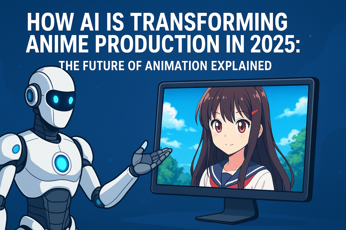 Anime-themed robot illustrating the impact of AI on modern anime production in 2025.